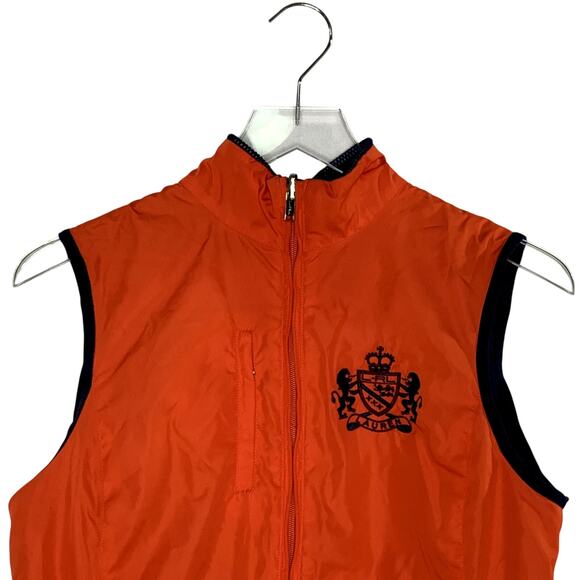Ralph Lauren S Womens Active Reversible Crest Logo Blue Orange Vest - Picture 10 of 14